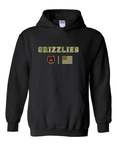 San Lorenzo Grizzlies Camo Flag Men's Hoodie