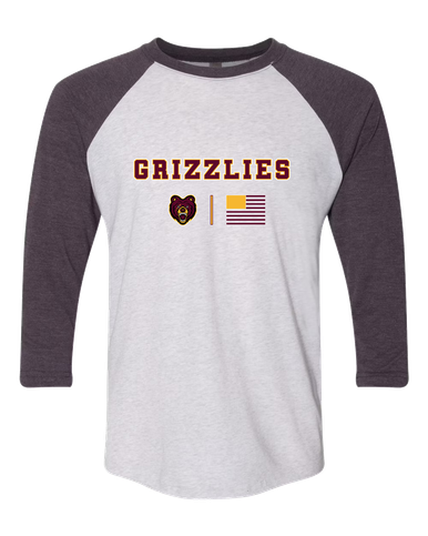 San Lorenzo Grizzlies Team Colors Flag Men's Baseball T-Shirt
