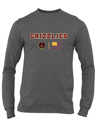 San Lorenzo Grizzlies Team Colors Flag Men's LS T-Shirt
