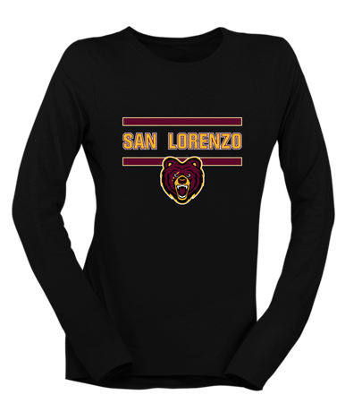 San Lorenzo Grizzlies Mascot #4 Women's Premium LS T-Shirt