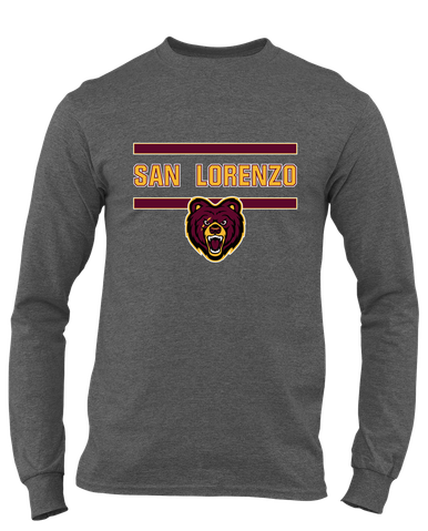 San Lorenzo Grizzlies Mascot #4 Men's LS T-Shirt
