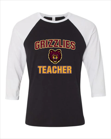 San Lorenzo Grizzlies Teacher Women's Baseball T-Shirt