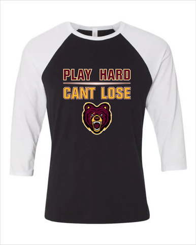San Lorenzo Grizzlies Play Hard, Can't Lose Women's Baseball T-Shirt