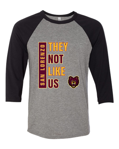 San Lorenzo Grizzlies They Not Like Us #1 Men's Baseball T-Shirt