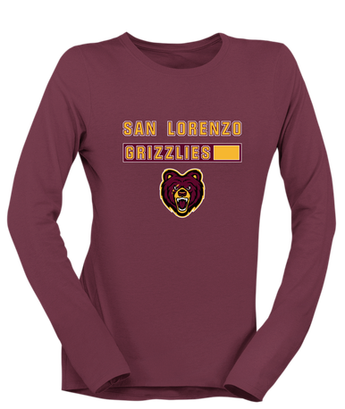 San Lorenzo Grizzlies Mascot #7 Women's LS T-Shirt