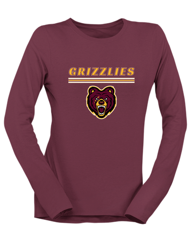 San Lorenzo Grizzlies Mascot #8 Women's LS T-Shirt
