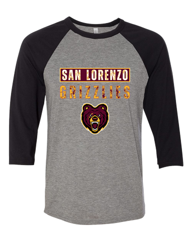 San Lorenzo Grizzlies Mascot #9 Men's Baseball T-Shirt