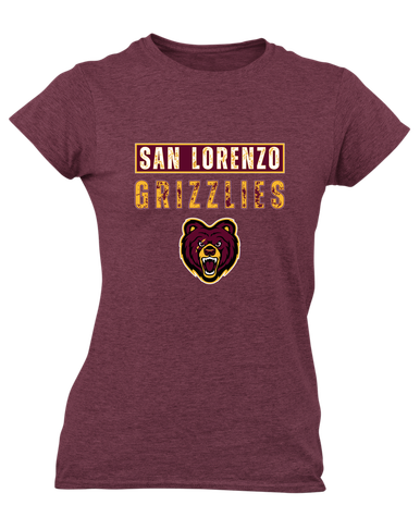 San Lorenzo Grizzlies Mascot #9 Women's SS T-Shirt