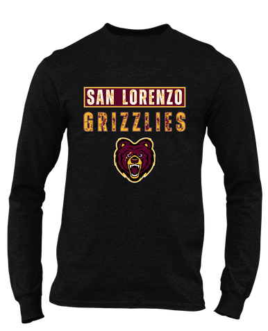 San Lorenzo Grizzlies Mascot #9 Men's LS T-Shirt