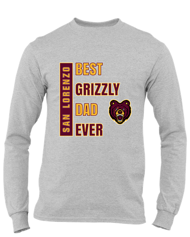 San Lorenzo Grizzlies Best Grizzly Dad Men's LS T-Shirt