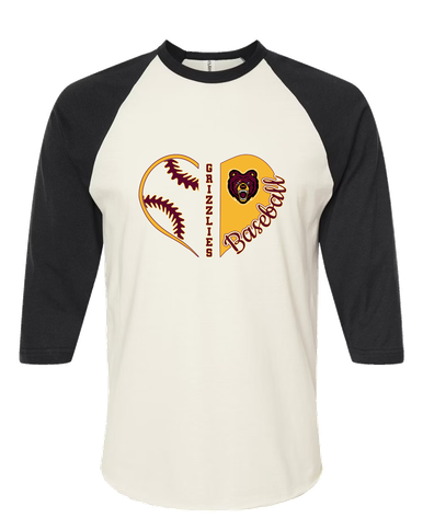 San Lorenzo Grizzlies Heart Baseball Women's Baseball T-Shirt