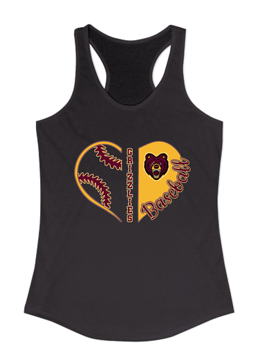 San Lorenzo Grizzlies Heart Baseball Women's Tank Top