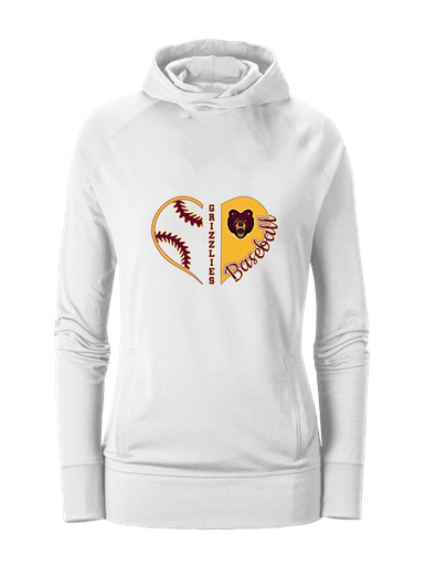 San Lorenzo Grizzlies Heart Baseball Women's Hoodie