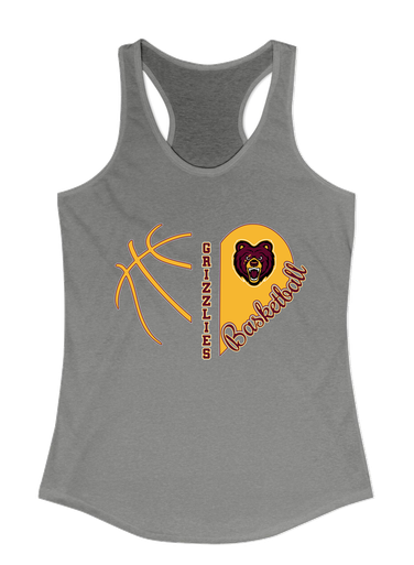 San Lorenzo Grizzlies Heart Basketball Women's Tank Top