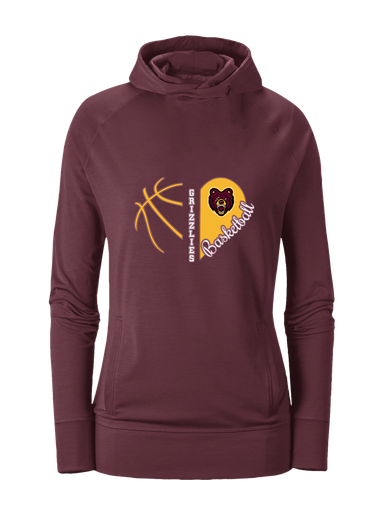 San Lorenzo Grizzlies Heart Basketball Women's Hoodie