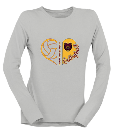 San Lorenzo Grizzlies Heart Volleyball Women's Premium LS T-Shirt