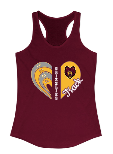 San Lorenzo Grizzlies Heart Track Women's Tank Top