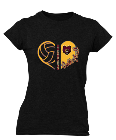 San Lorenzo Grizzlies Heart Volleyball Women's Premium SS T-Shirt