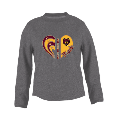 San Lorenzo Grizzlies Heart Track Women's Sweatshirt
