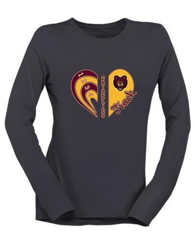 San Lorenzo Grizzlies Heart Track Women's LS T-Shirt