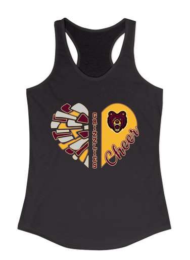 San Lorenzo Grizzlies Heart Cheer Women's Tank Top