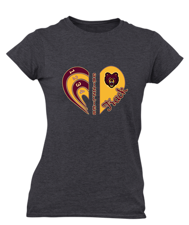 San Lorenzo Grizzlies Heart Track Women's Premium SS T-Shirt
