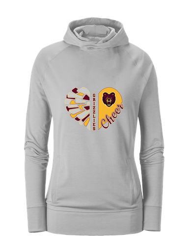 San Lorenzo Grizzlies Heart Cheer Women's Hoodie