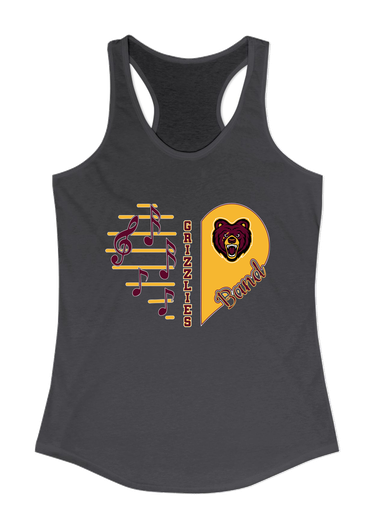 San Lorenzo Grizzlies Heart Band Women's Tank Top