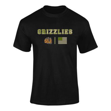 San Lorenzo Grizzlies SLZ Script Camo Flag Men's Premium SS T-Shirt