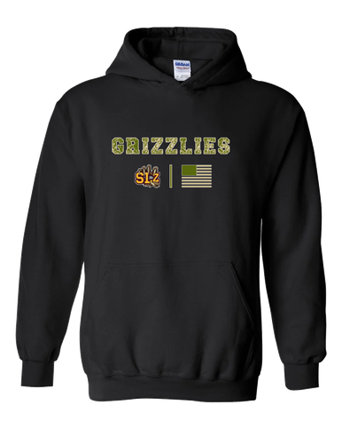San Lorenzo Grizzlies SLZ Script Camo Flag Men's Hoodie