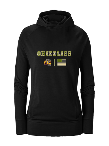 San Lorenzo Grizzlies SLZ Script Camo Flag Women's Hoodie