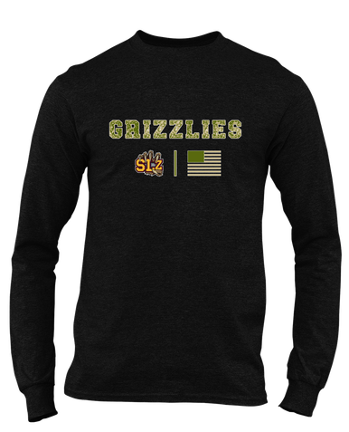 San Lorenzo Grizzlies SLZ Script Camo Flag Men's LS T-Shirt