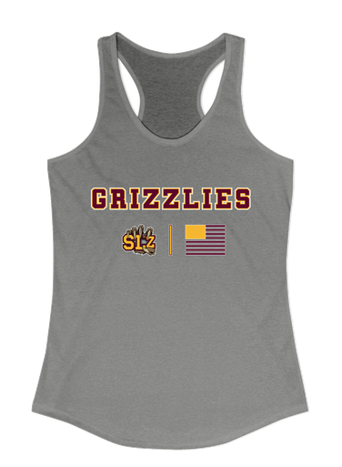 San Lorenzo Grizzlies SLZ Script Team Colors Flag Women's Tank Top