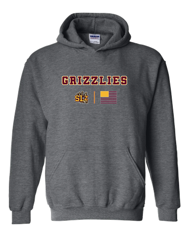 San Lorenzo Grizzlies SLZ Script Team Colors Flag Men's Hoodie