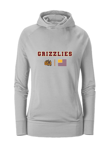 San Lorenzo Grizzlies SLZ Script Team Colors Flag Women's Hoodie