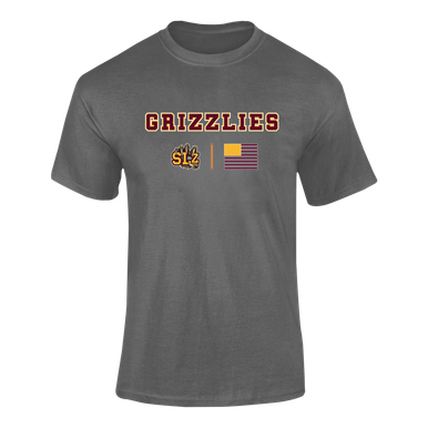 San Lorenzo Grizzlies SLZ Script Team Colors Flag Men's Premium SS T-Shirt