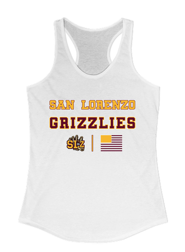 San Lorenzo Grizzlies SLZ Script Spirit Flag Women's Tank Top