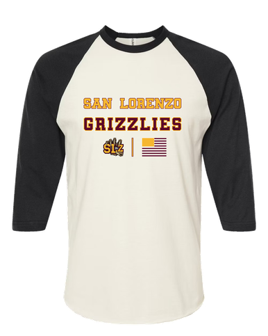 San Lorenzo Grizzlies SLZ Script Spirit Flag Women's Baseball T-Shirt