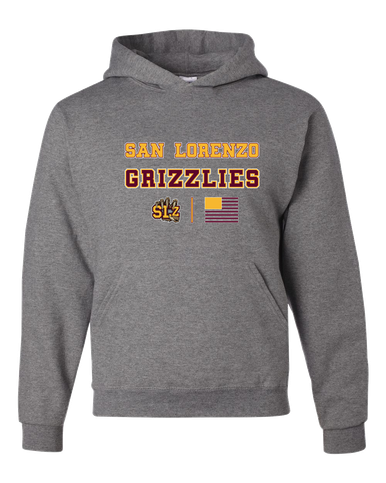 San Lorenzo Grizzlies SLZ Script Spirit Flag Men's Premium Hoodie