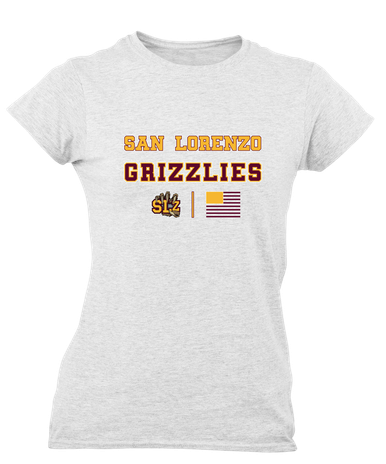 San Lorenzo Grizzlies SLZ Script Spirit Flag Women's SS T-Shirt