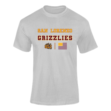 San Lorenzo Grizzlies SLZ Script Spirit Flag Men's SS T-Shirt