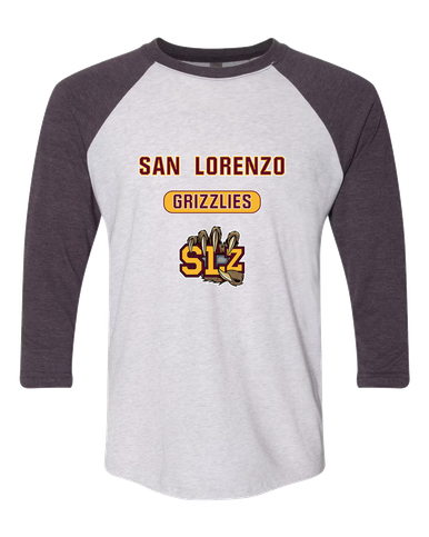 San Lorenzo Grizzlies SLZ Script Mascot #3 Men's Baseball T-Shirt