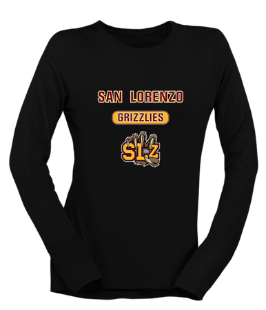 San Lorenzo Grizzlies SLZ Script Mascot #3 Women's LS T-Shirt