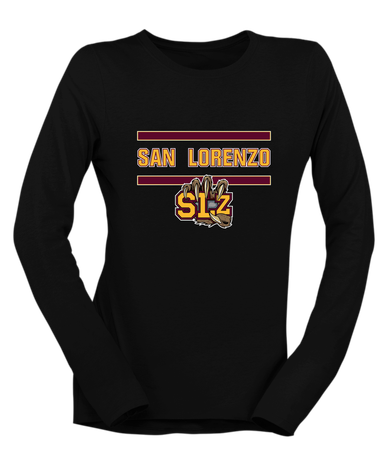 San Lorenzo Grizzlies SLZ Script Mascot #4 Women's Premium LS T-Shirt