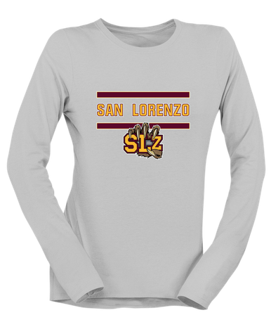 San Lorenzo Grizzlies SLZ Script Mascot #4 Women's LS T-Shirt