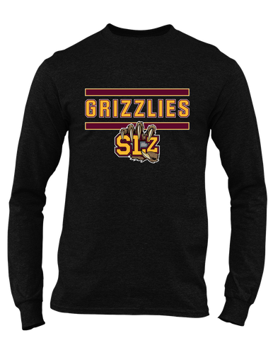 San Lorenzo Grizzlies SLZ Script Mascot #5 Men's Premium LS T-Shirt