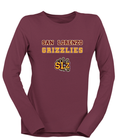 San Lorenzo Grizzlies SLZ Script Spirit Women's LS T-Shirt