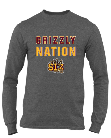 San Lorenzo Grizzlies SLZ Script Nation #2 Men's Premium LS T-Shirt