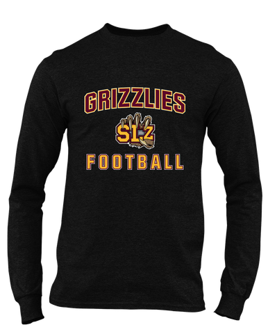 San Lorenzo Grizzlies SLZ Script Football #1 Men's Premium LS T-Shirt