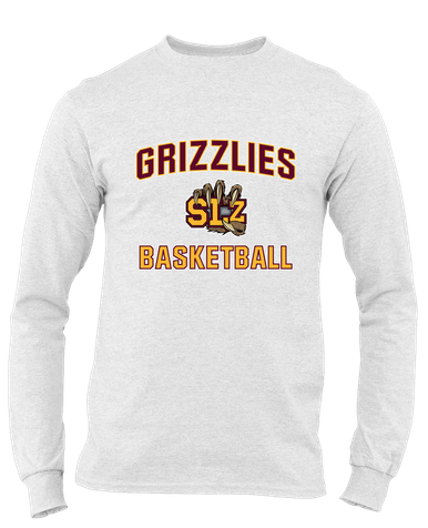 San Lorenzo Grizzlies SLZ Script Basketball #1 Men's LS T-Shirt